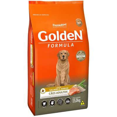 Ração Seca PremieR Pet Golden Formula Cães Adultos Salmão e Arroz - 3Kg