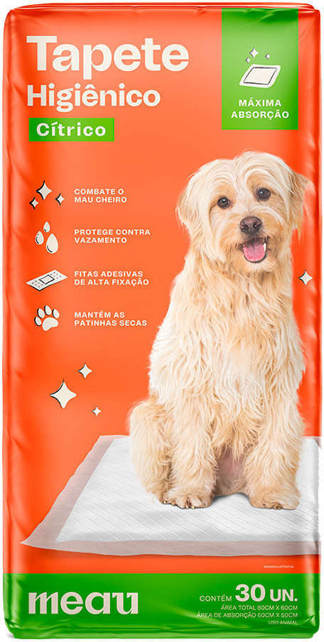 Tapete Higiênico Super Pet Cheirinho Cítrico para Cães Me.Au 30Un