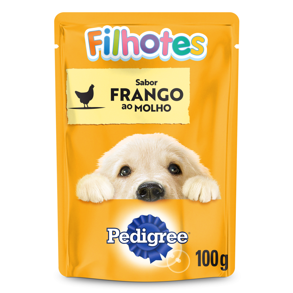 Ração Úmida Pedigree Sachê Frango ao Molho para Cães Filhotes 100 g 15un