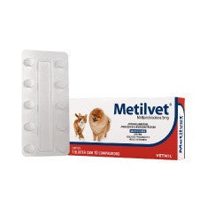 Anti-inflamatório Metilvet 10 Comprimidos Vetnil para Cães e Gatos 5mg