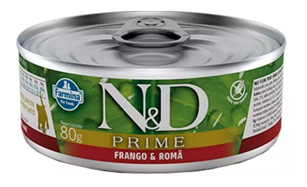 Ração Úmida N&D Feline Prime Filhotes Frango E Romã 80G