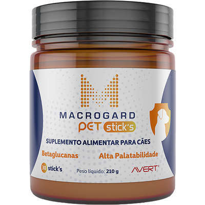 Suplemento Alimentar Avert Macrogard Pet Stick's para Cães - 30 Stick's