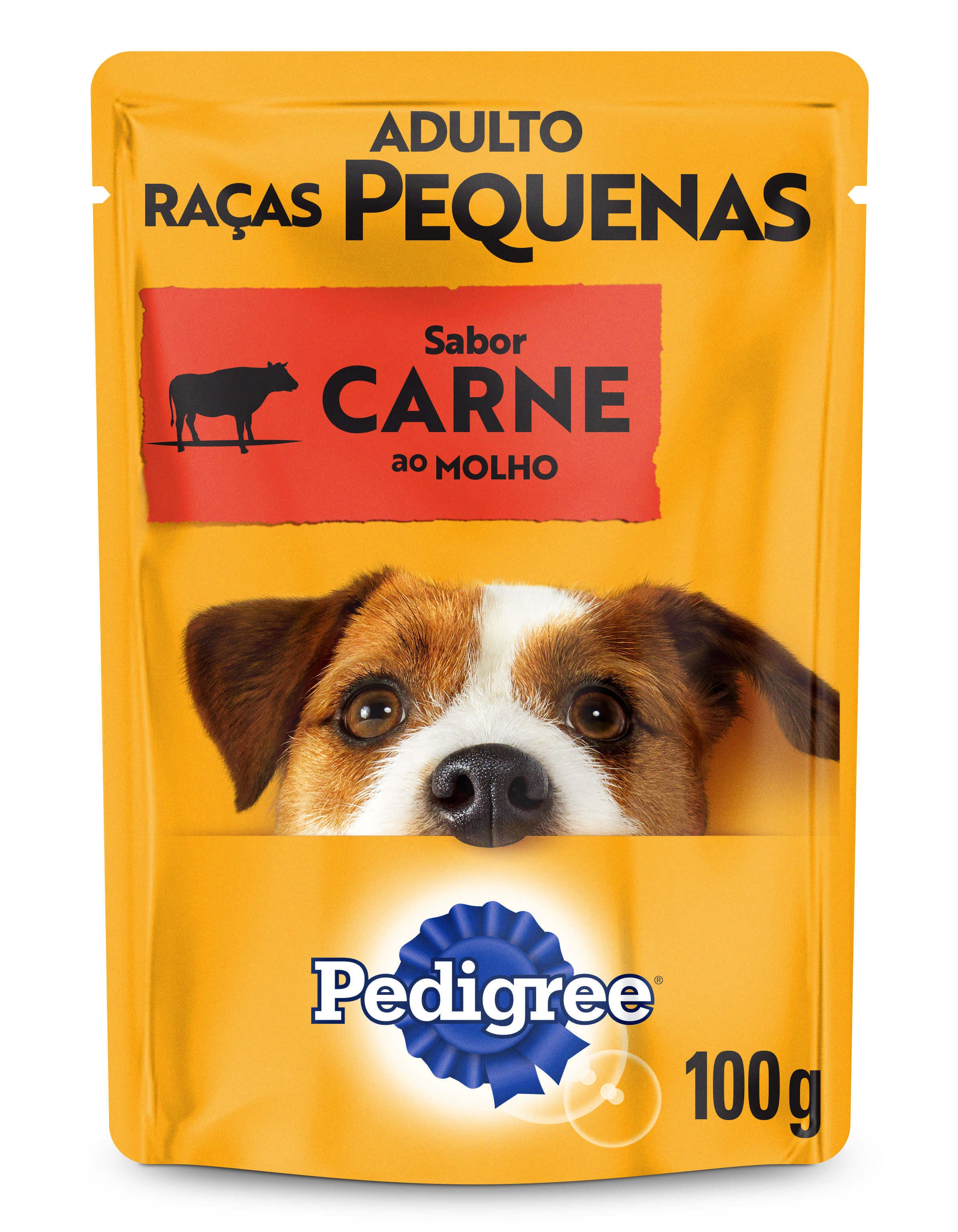 Ração Úmida Pedigree Sachê Carne ao Molho para Cães Adultos de Raças Pequenas 100 g 10un